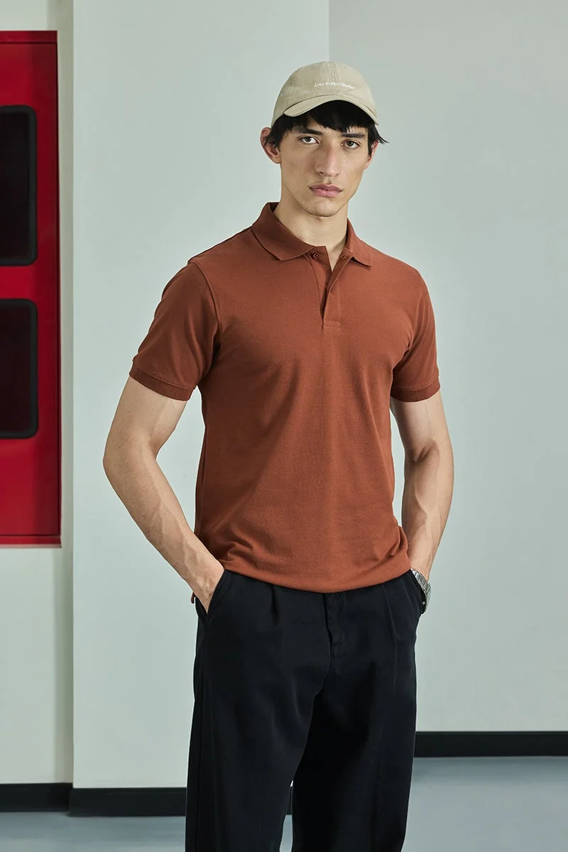 سنيتش تيشيرت بولو كور لاب بلون الصدأ